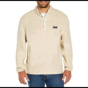 Eddie Bauer Men's Classic Fit Long Sleeve Knit Fleece Sweater XL Snap Green NWOT